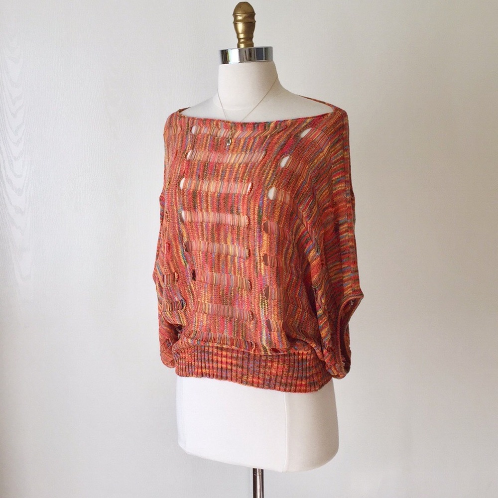 Hand Knit Butterfly Sleeve Summer Top